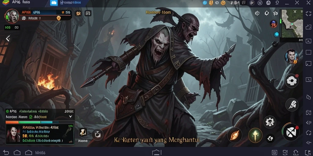 Screenshot yang menampilkan suasana mencekam dalam game API66.