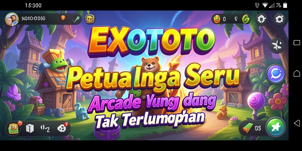 Tampilan gameplay menarik di EXOTOTO dengan banyak rintangan.