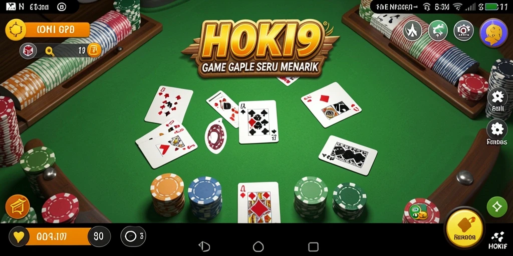 Gameplay menarik HOKI9, menampilkan aksi Gaple yang seru dan interaktif.