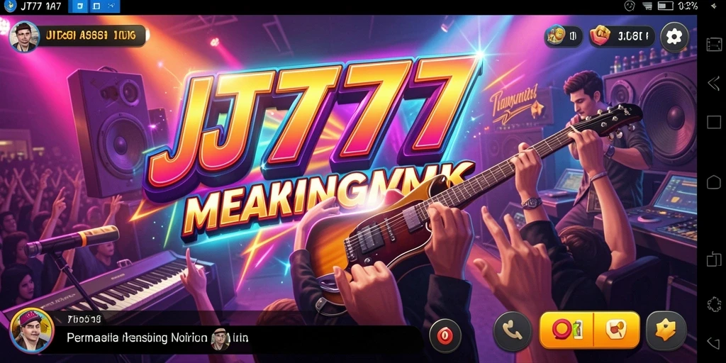 Tampilan gameplay JT777 yang seru di tengah pertarungan musik.