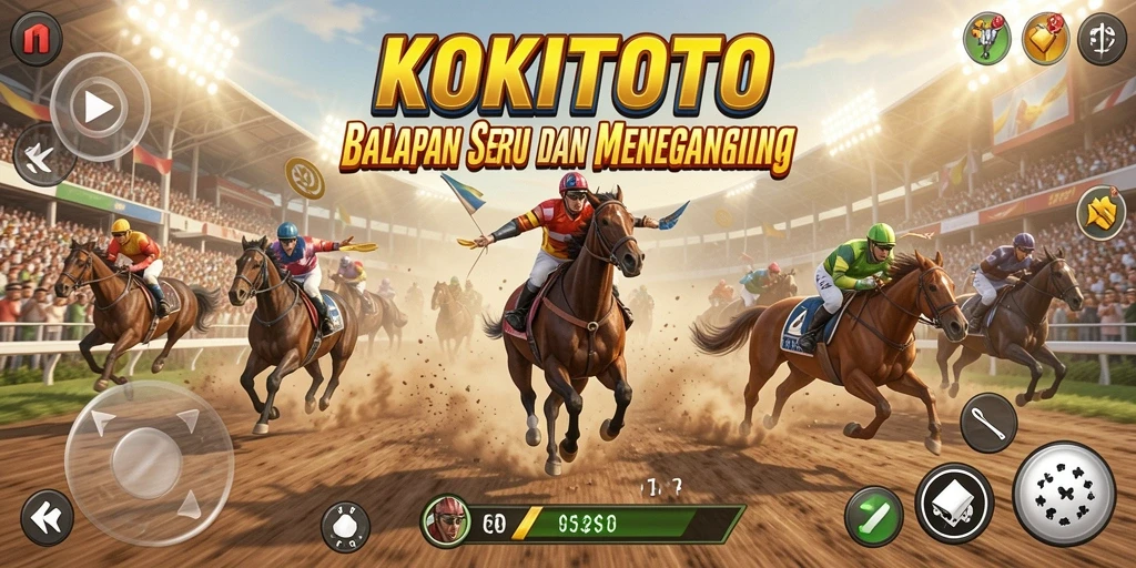 Tampilan balapan KOKITOTO yang mendebarkan dan penuh aksi.