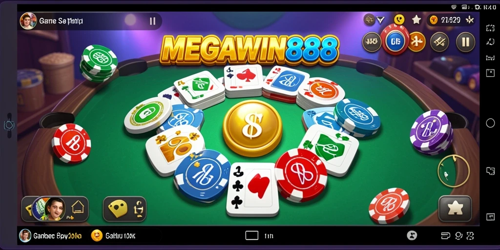 Tampilan seru gameplay Gaple di MEGAWIN888 yang penuh tantangan.