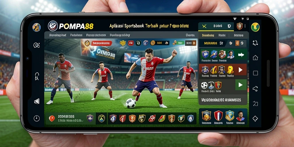 Screenshot utama POMPA88 menunjukkan antarmuka pengguna yang menarik dan responsif.