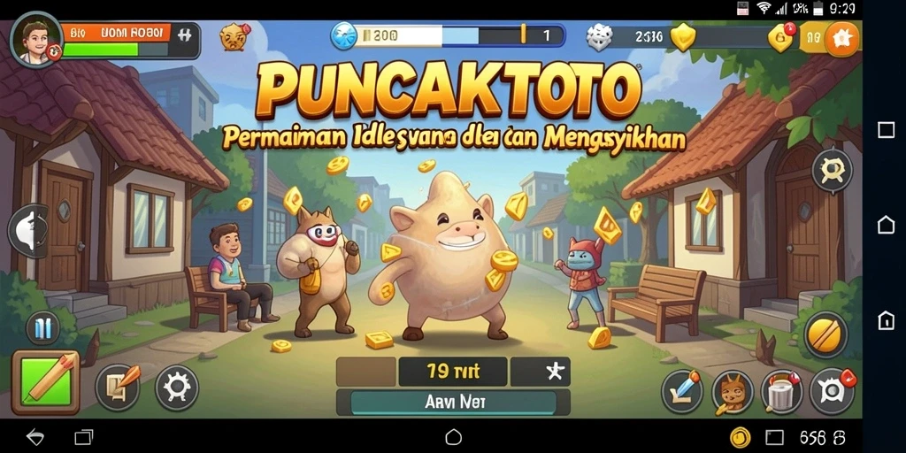 Tampilan gameplay Idle yang menawan dan menyenangkan.