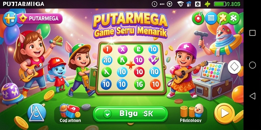 Screenshot utama PUTARMEGA menampilkan keseruan gameplay Bingo.