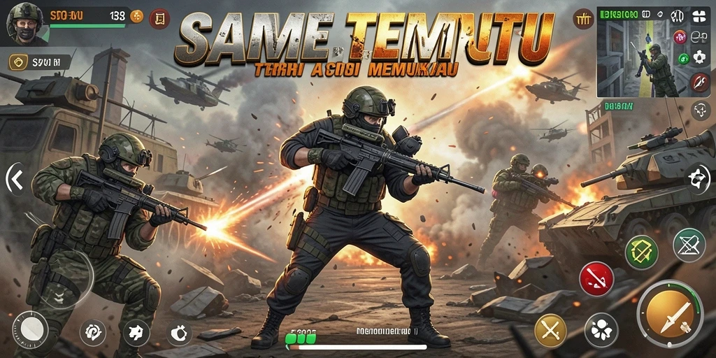 Screenshot utama S80 menampilkan aksi tempur seru di arena.