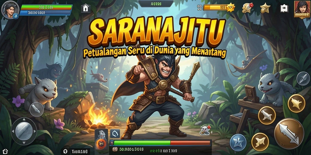 Gambar utama dari gameplay <strong>SARANAJITU</strong> menunjukkan petualangan yang seru dan menantang.