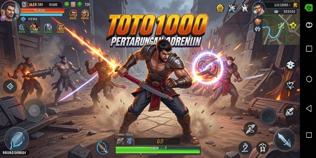 Gameplay seru dalam TOTO1000 dengan pertarungan mengasyikkan.