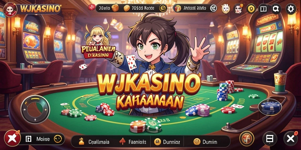 Tampilan screenshot WJKASINO menunjukkan gameplay karakter anime yang menghibur.